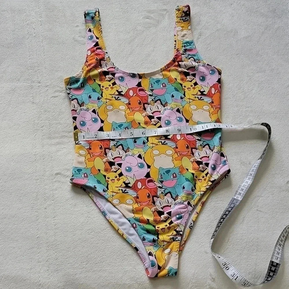 POKEMON ONE PIECE BODYSUIT SWIMSUIT LOW BACK S - Picture 7 of 8